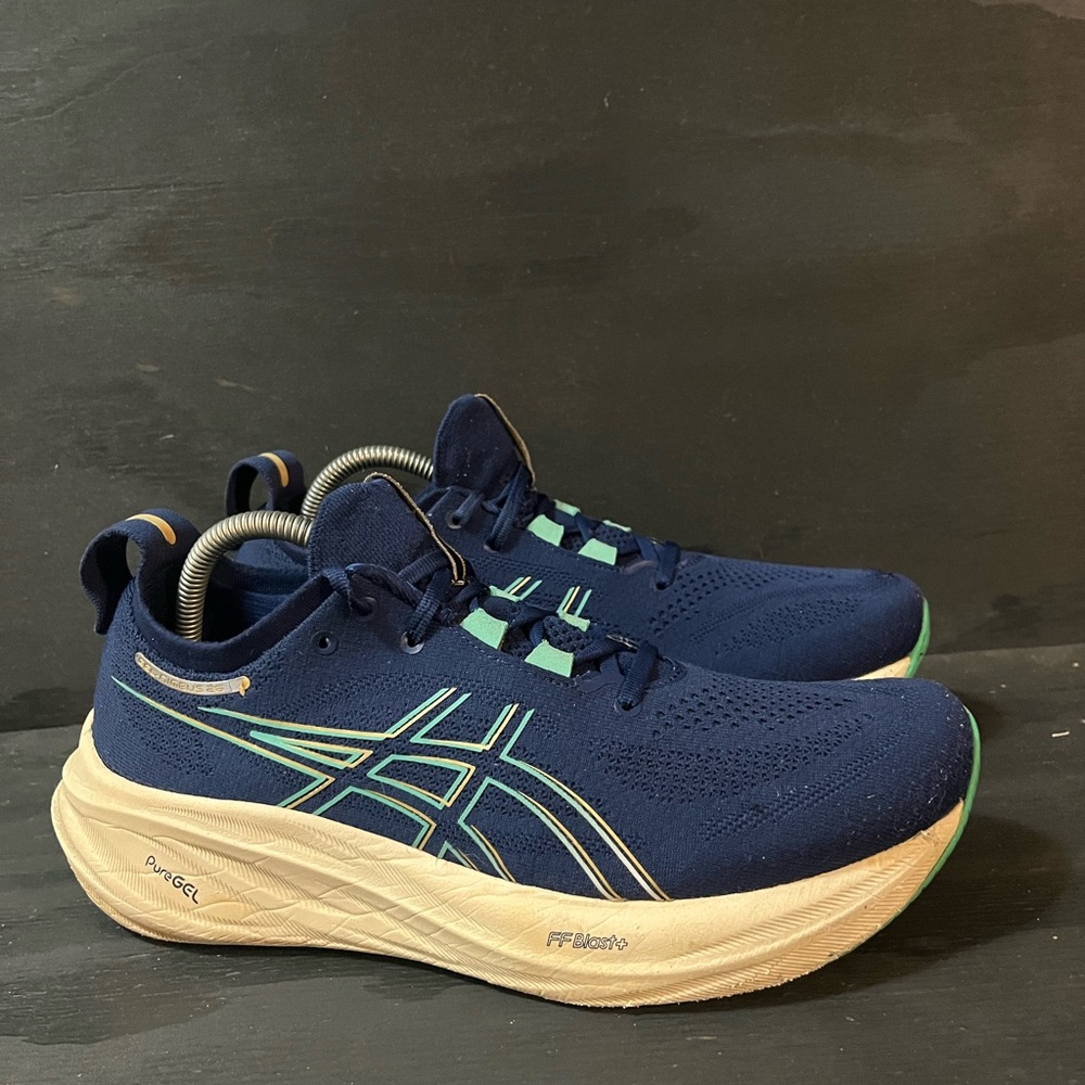 Asics Gel-Nimbus 26 Womens Size 10.5 Navy Blue Walking Running Shoes Read Desc